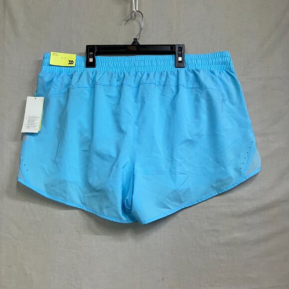 NWT All In Motion Women XL Blue Denim Woven Mid-Rise Elastic Waist Run Shorts 3 - Picture 11 of 14